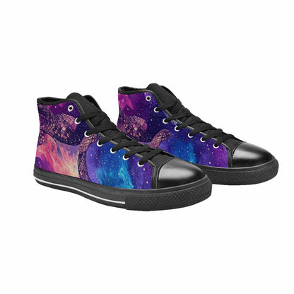 MEN'S Galaxy Snake Print High Top Canvas Y2K Custom Sneakers