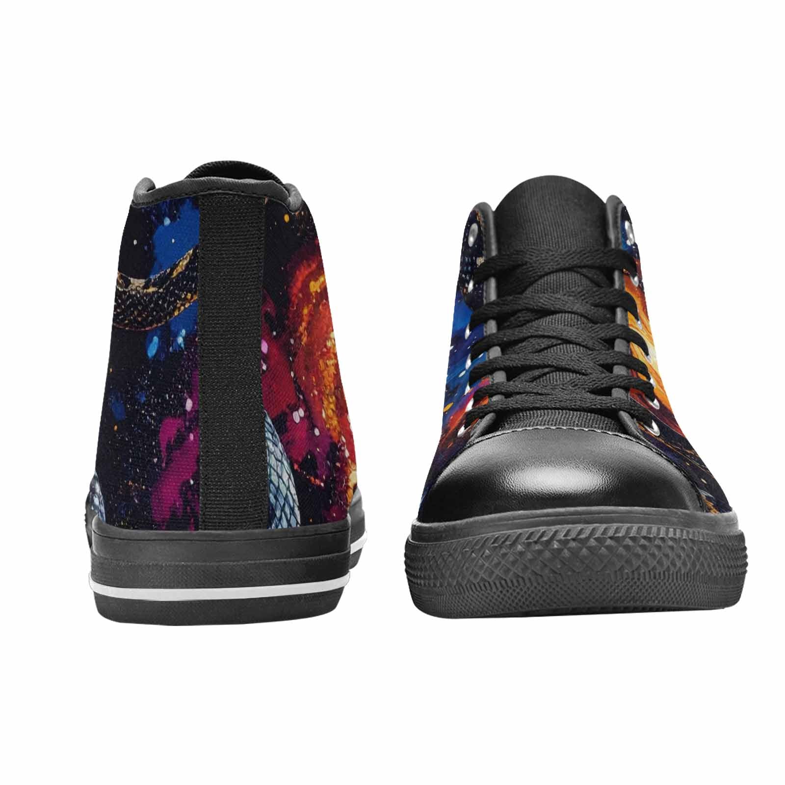 MEN'S Galaxy Snake Print High Top Canvas Dark Academia Custom Sneakers