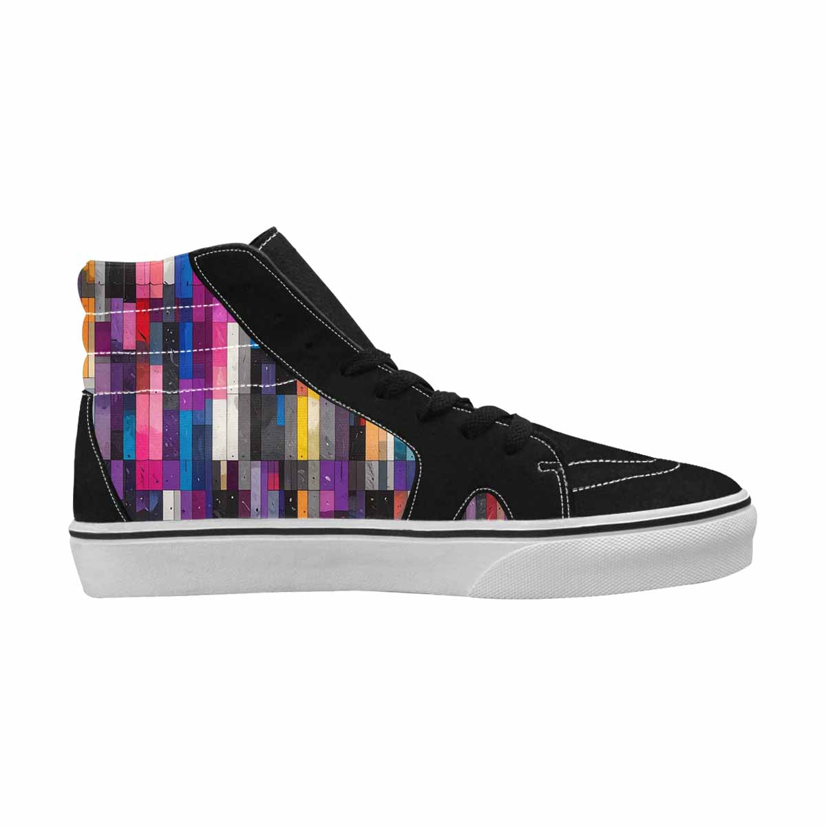 WOMEN'S Asexual Flag Color High Top Canvas Cottagecore Sneakers
