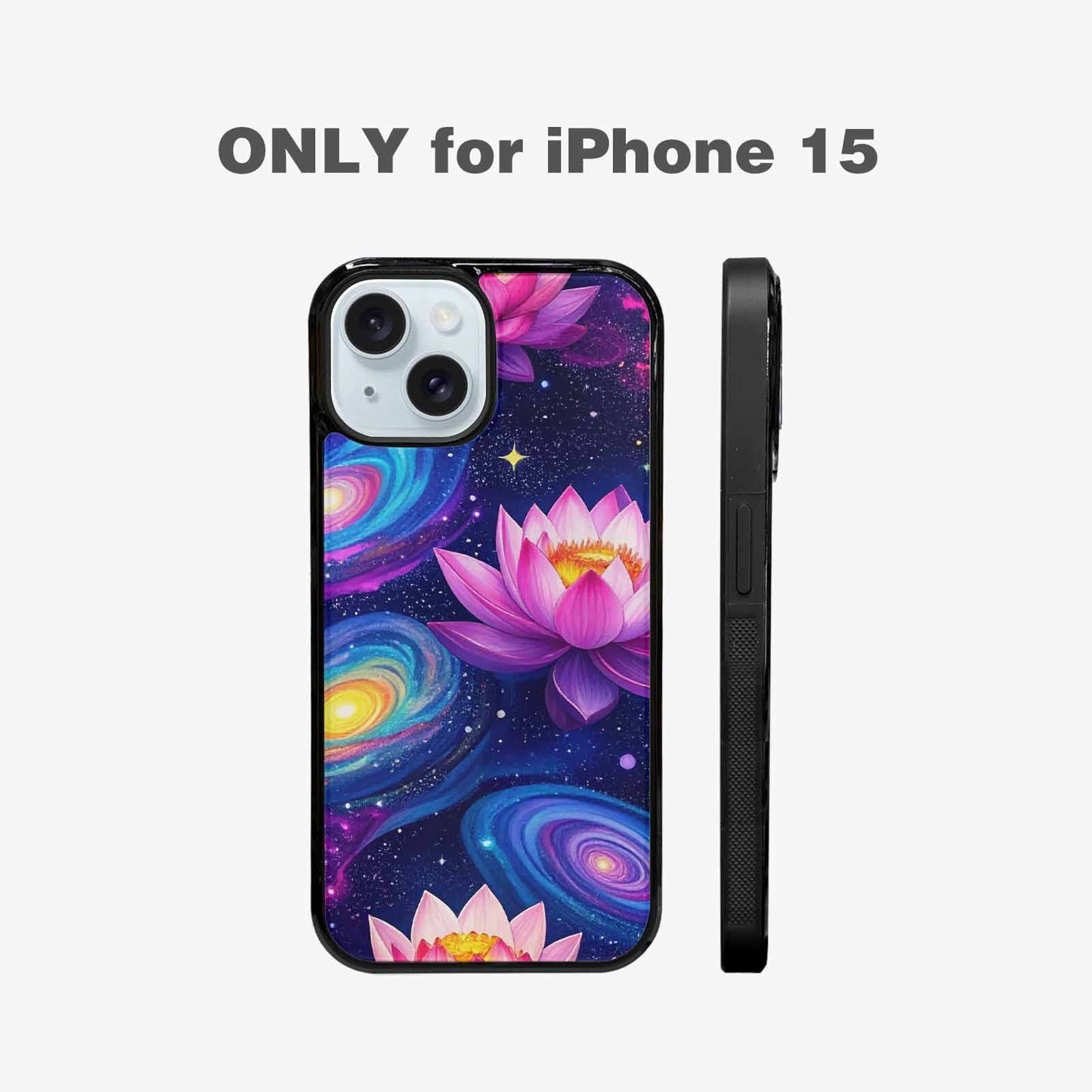iPhone 15 Case — Lotus Galaxy, Custom Phone Case