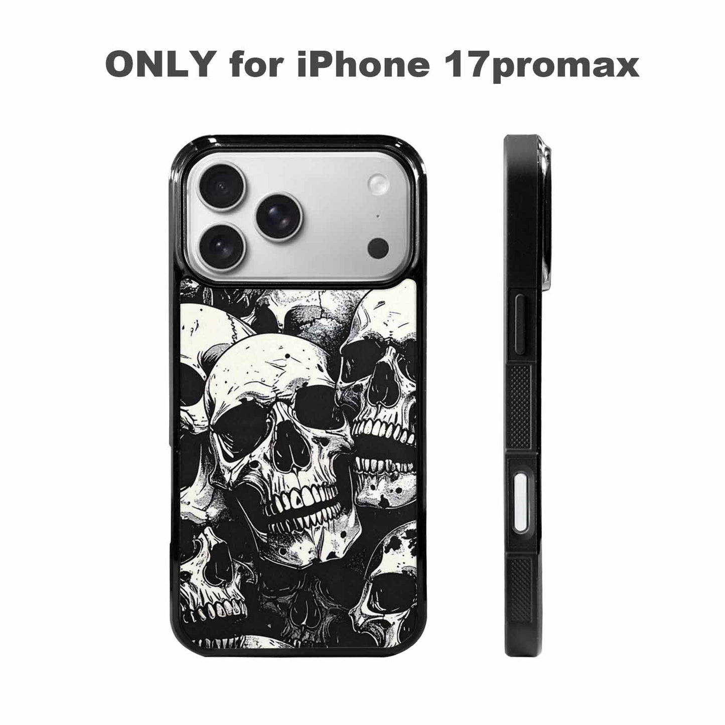 iPhone 17 Pro Max Case — Skull Dark Art Gothic Print Gothic, Custom Art Phone Cover