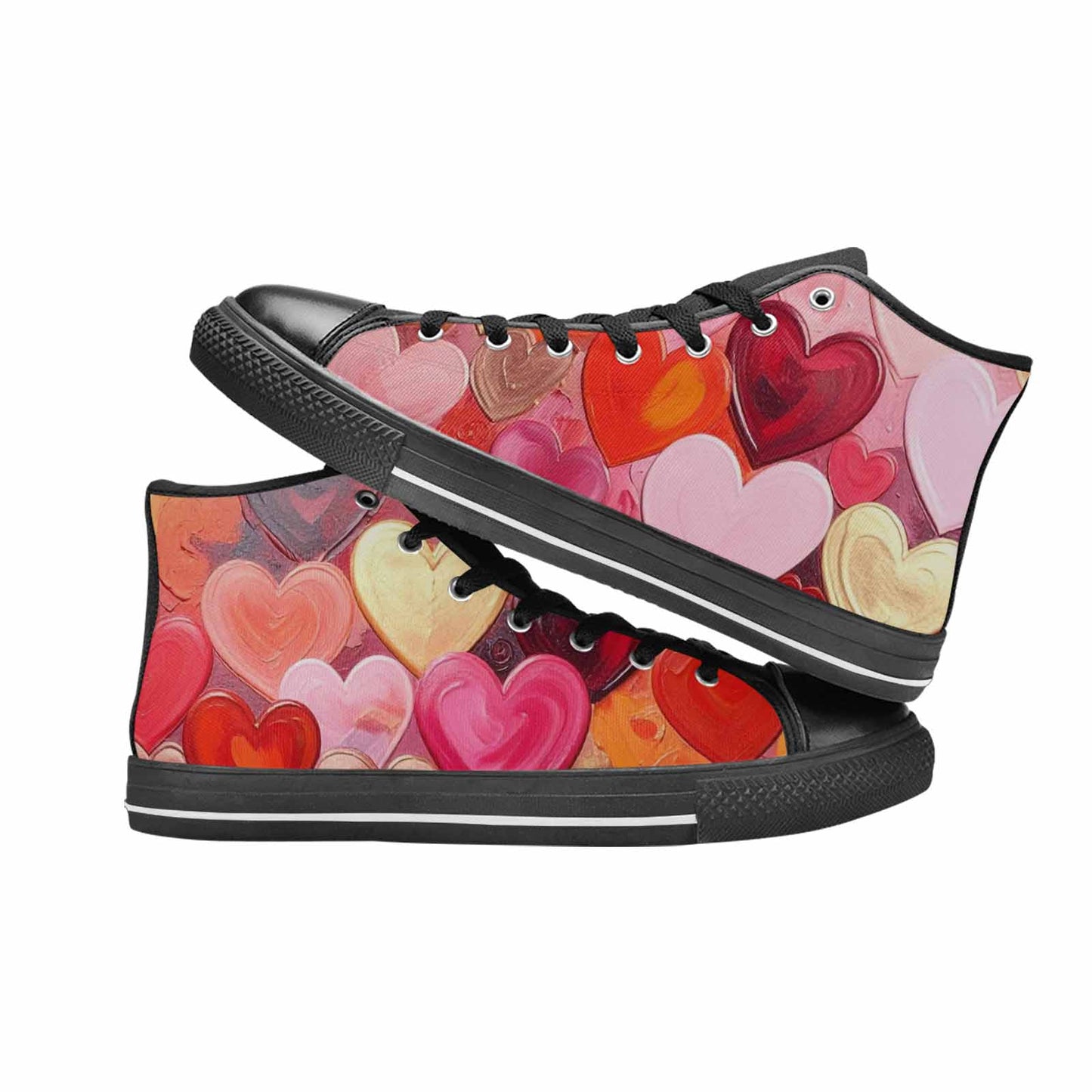 MEN'S No Words Or High Top Canvas Neon Fantasy Custom Sneakers