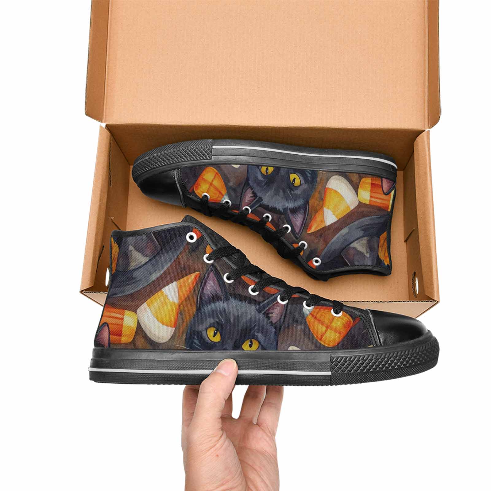 WOMEN'S Halloween High Top Canvas Cottagecore Custom Sneakers