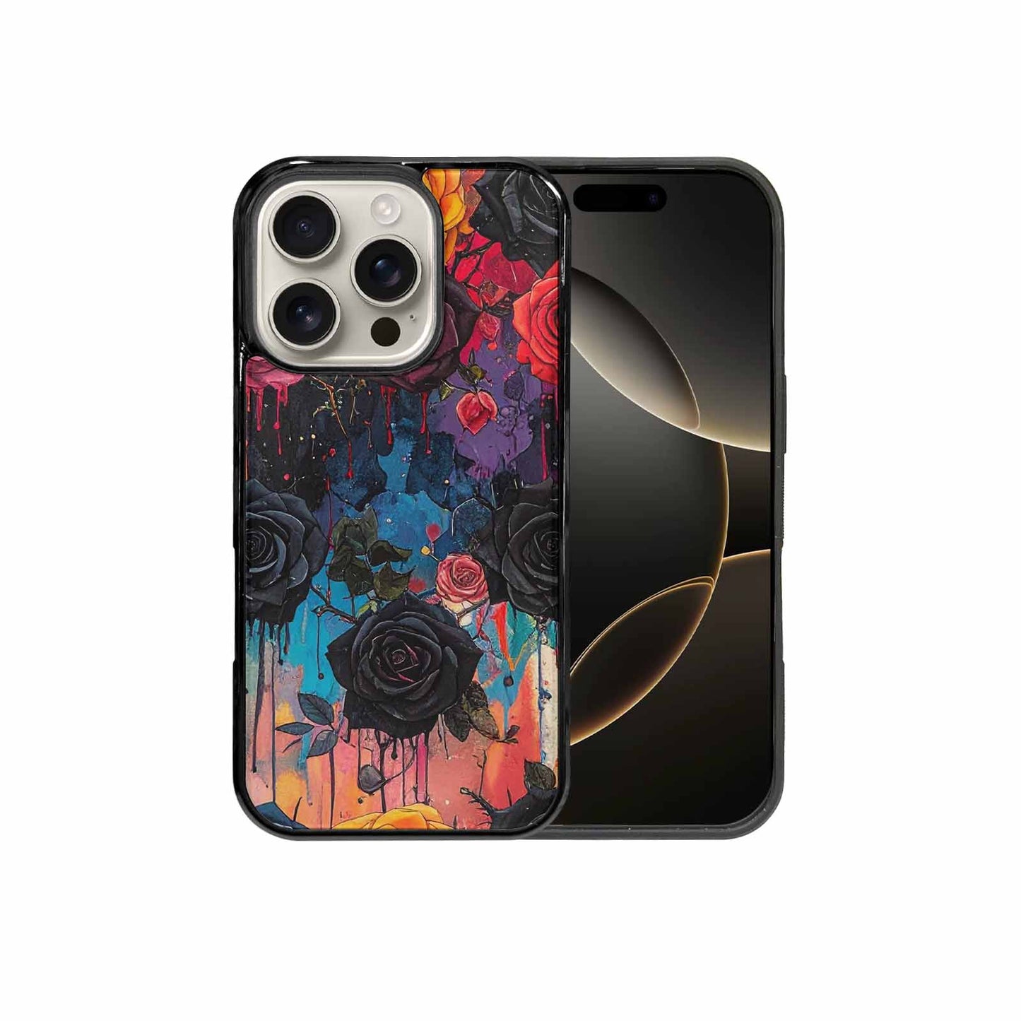 iPhone 16 Pro Case — Gothic Rose Gothic Roses Pattern Hundreds, Custom Designed Case Cover