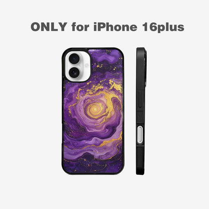 iPhone 16 Plus Case — Swirling Brushstroke Starry Night Texture Blended, Custom Phone Case