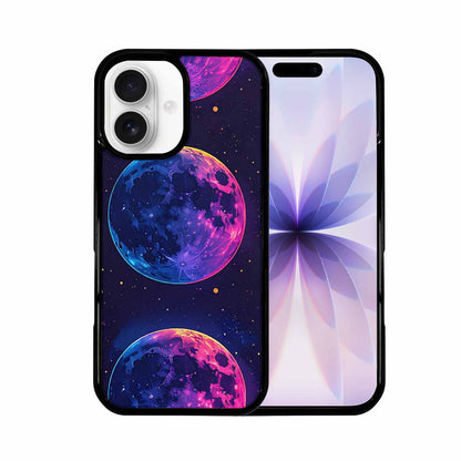 iPhone 17 Case — Neon Winter Moon Cartoon Cute, Custom Print Case Cover
