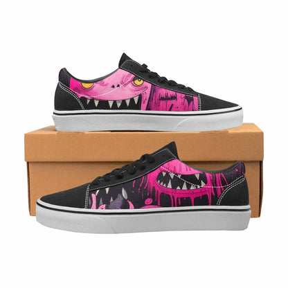 WOMEN'S Monsters (general) Lace-Up Canvas Melting Art Sneakers