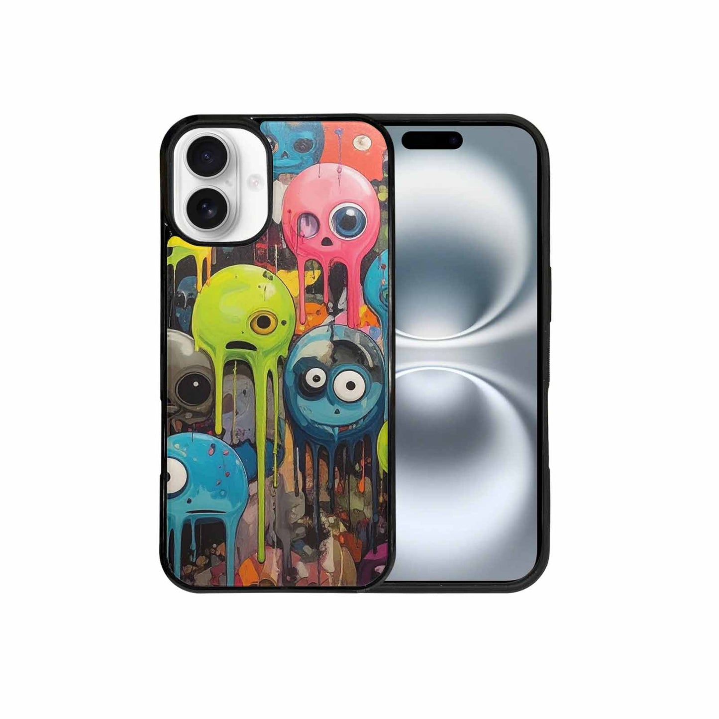 iPhone 16 Plus Case — Aliens Camomelting Aliens Patt Fgd, Customized Protective Case