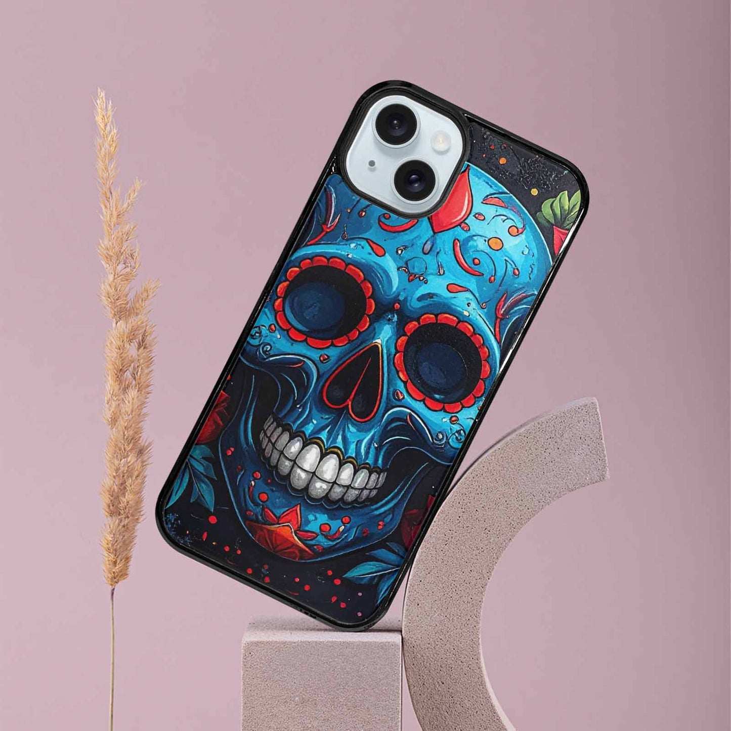 iPhone 15 Plus Case — Graffiti Skull, Unique Phone Case Design