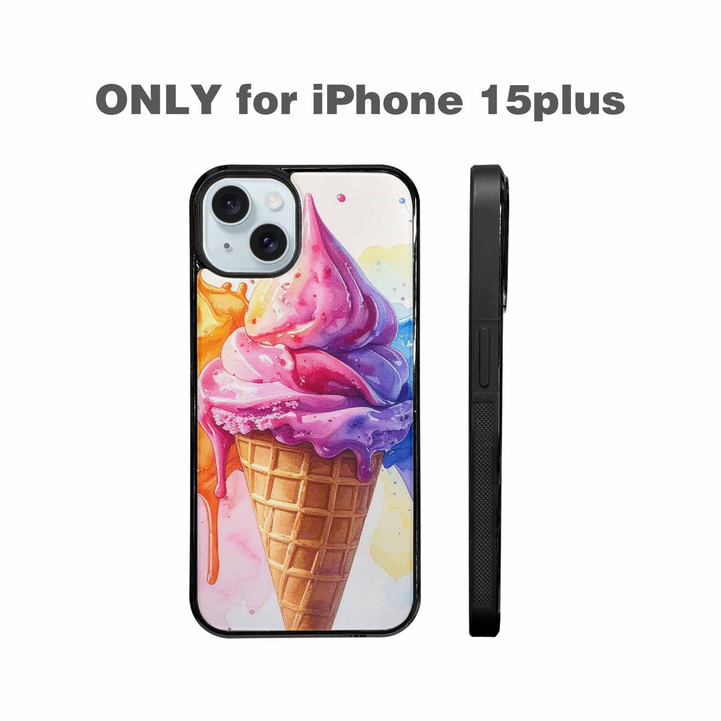 iPhone 15 Plus Case — Melting Icecream Collage Custom Personalized Phone, Personalized Phone Case
