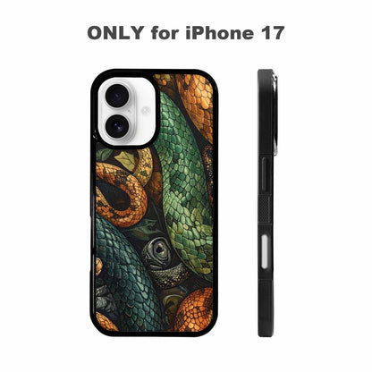iPhone 17 Case — Small Snake Skin Reptile Original Art, Custom Designed Case Cover