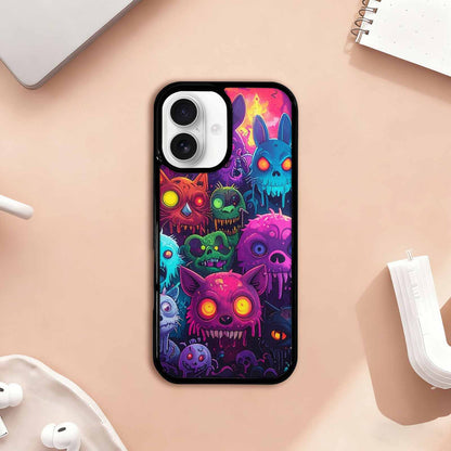 iPhone 17 Case — Mixed Toxic Glow Creature Cartoon Cute, Custom Designed Case Cover