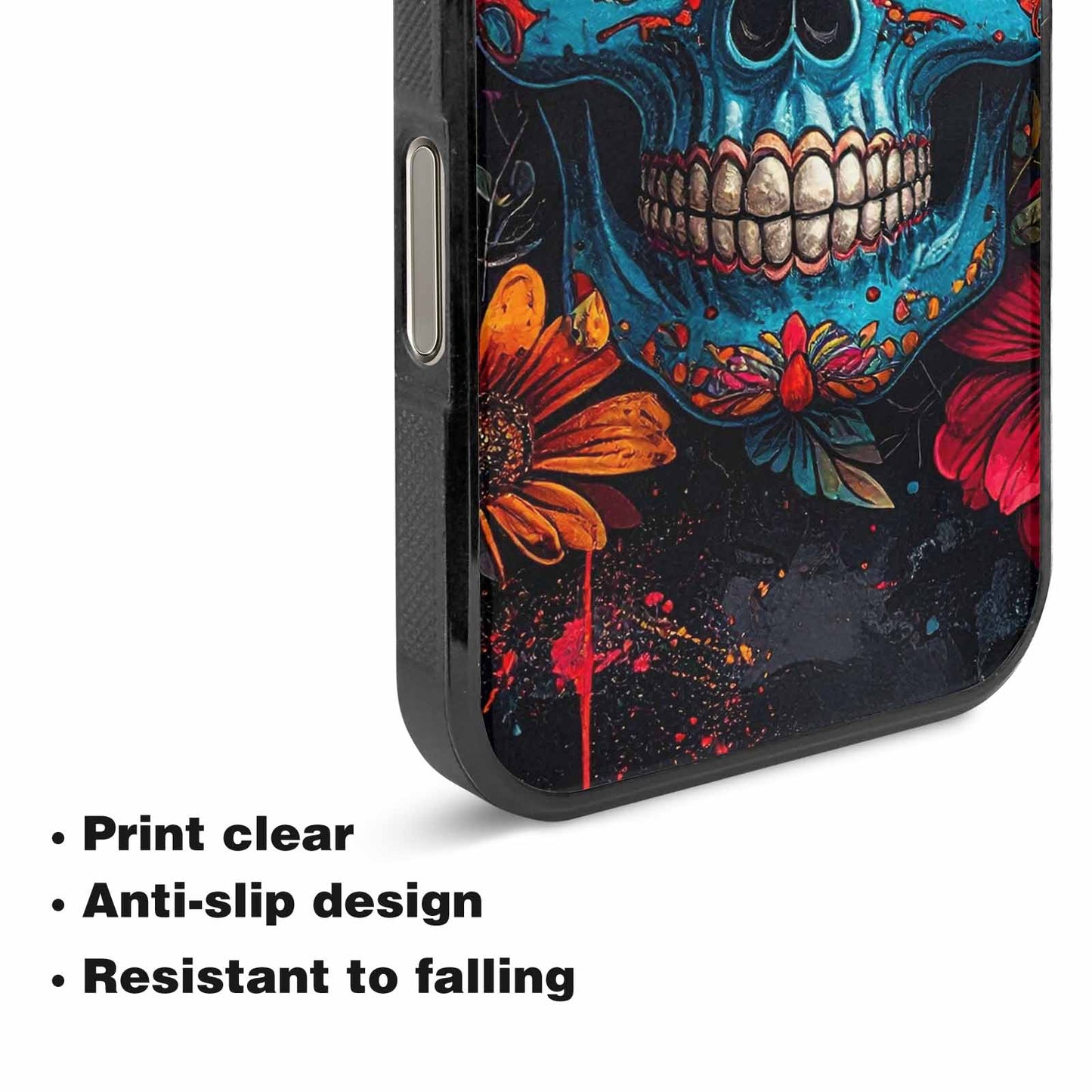 iPhone 16 Pro Case — Graffiti Skull Art Seamless Pattern Vibrant, Custom Art Phone Cover
