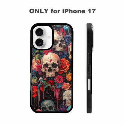 iPhone 17 Case — Skulls And Roses Skulls Gothic Skulls, Custom Print Case Cover