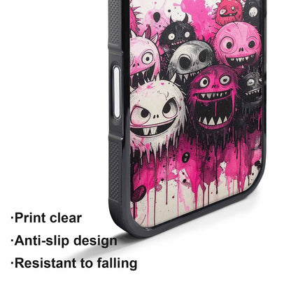 iPhone 17 Pro Max Case — Monsters (general) Black &amp; Cartoon Cute, Custom Printed Phone Case