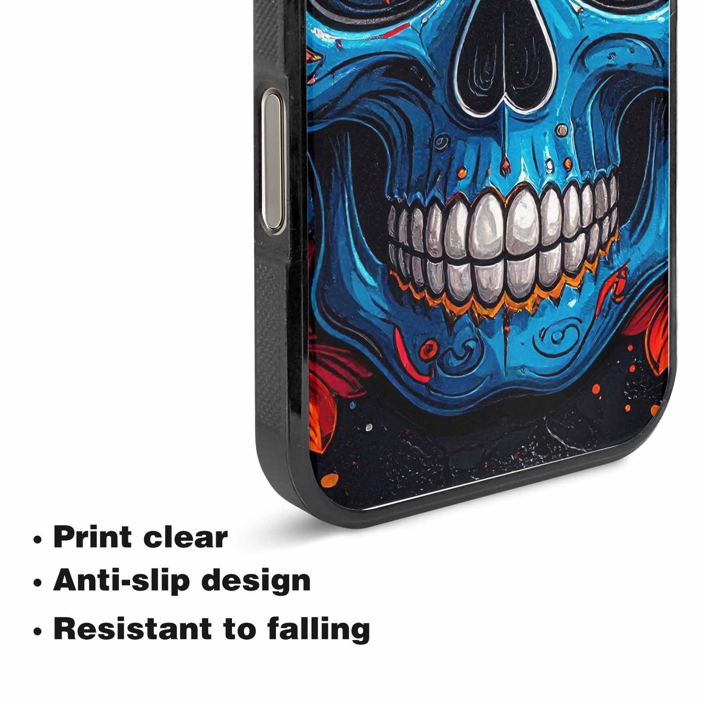 iPhone 15 Pro Max Case — Graffiti Skull Art Seamless Pattern Vibrant, Custom Printed Phone Case