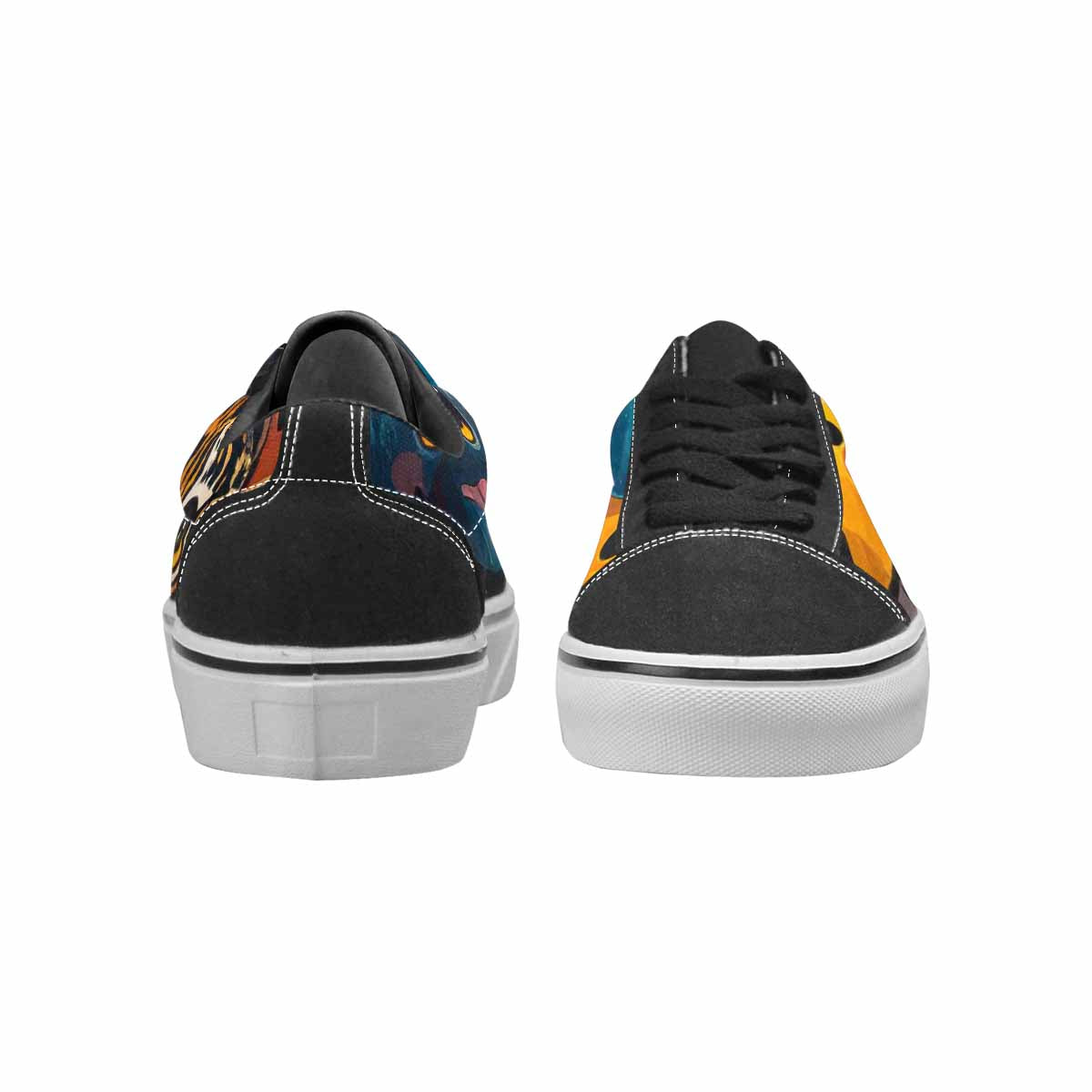WOMEN'S Smiley Faces Lace-Up Canvas Neon Fantasy Shoes