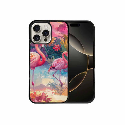 iPhone 16 Pro Max Case — Flamingo Tropical Flamingo Tropical Pattern Hundreds, Custom Phone Case