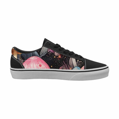 WOMEN'S Mushrooms Lace-Up Canvas Vibrant Chaos Custom Sneakers