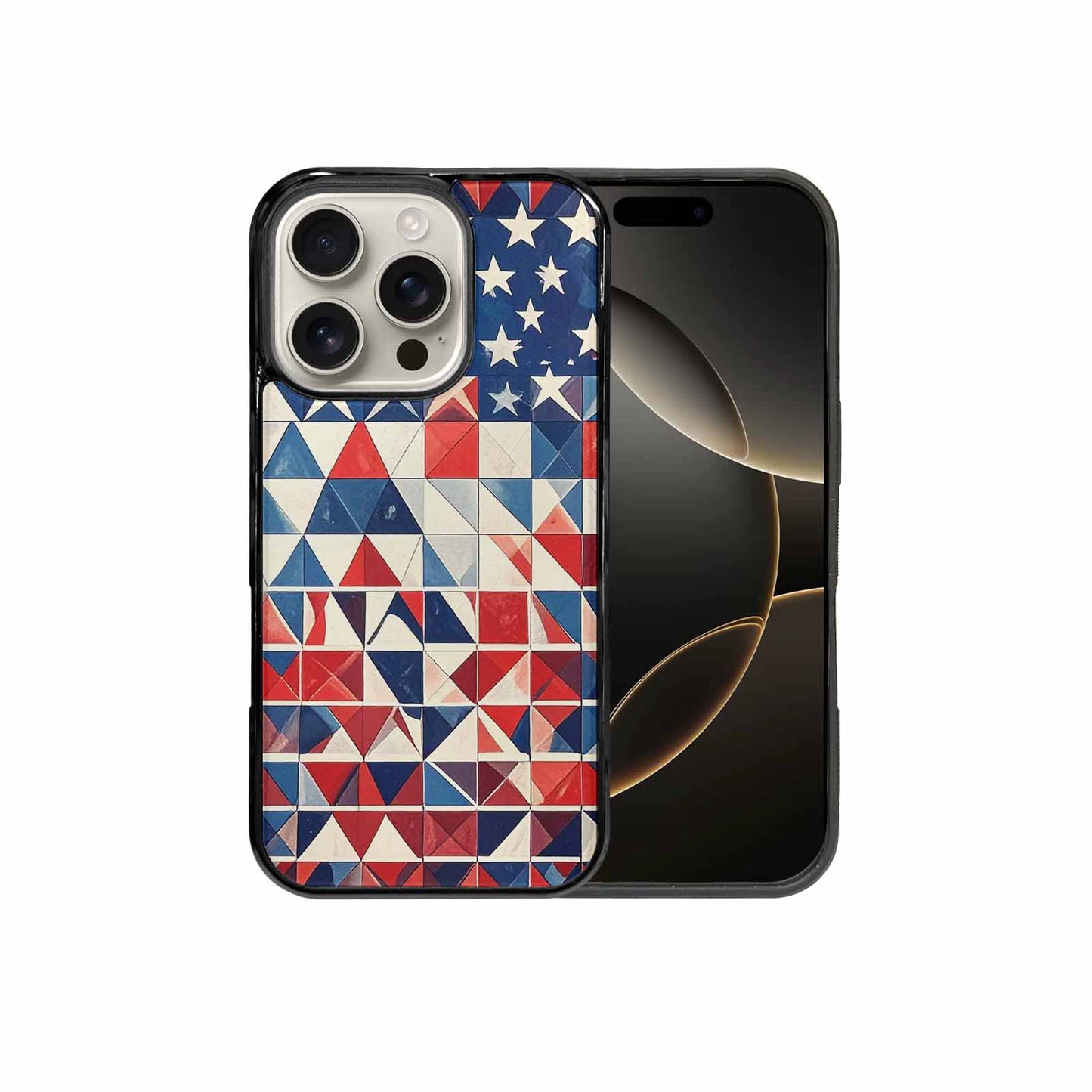 iPhone 16 Pro Case — Small American Flag Stars And Stripes, Personalized Phone Case