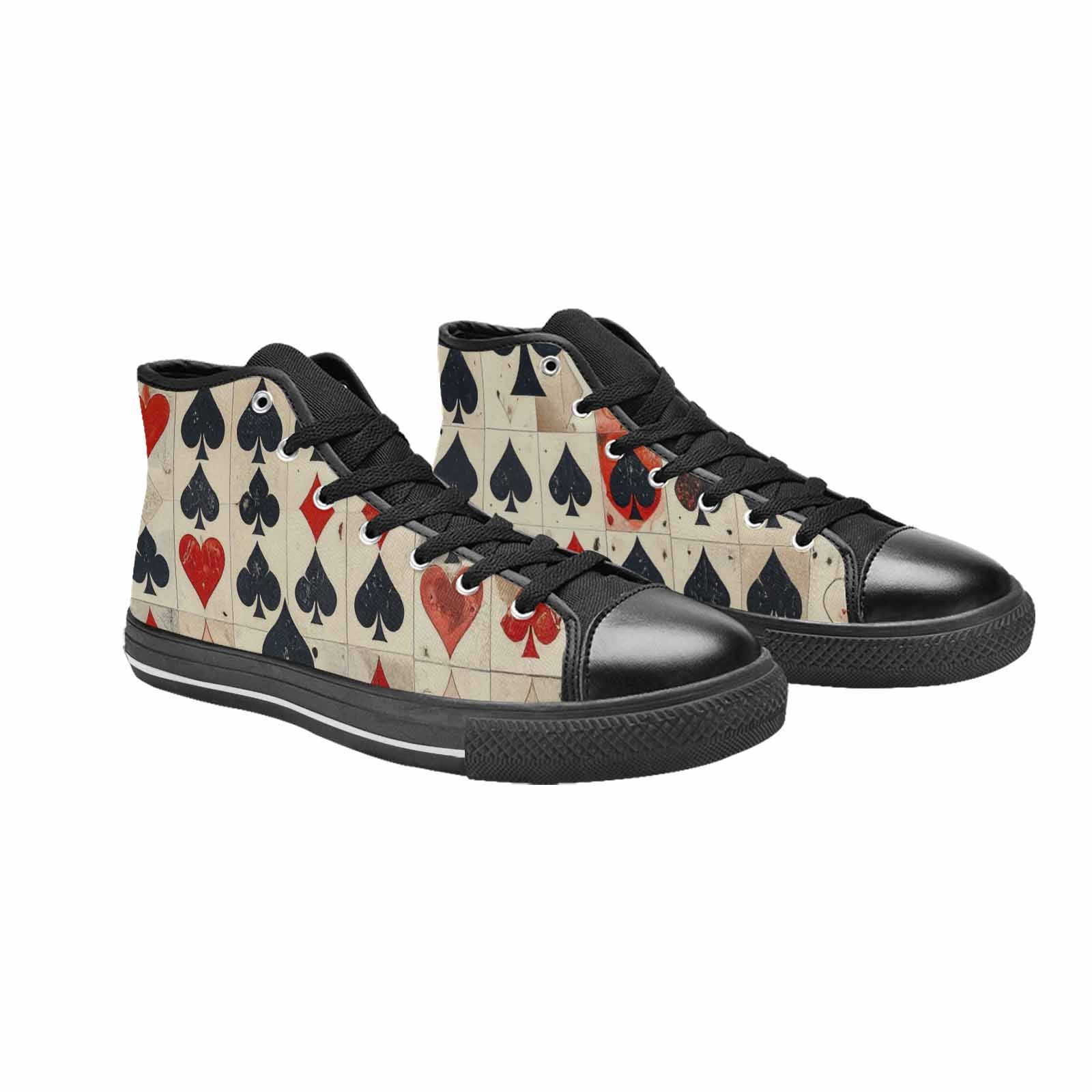 MEN'S Playing Card Suit High Top Canvas Aesthetic Shoes