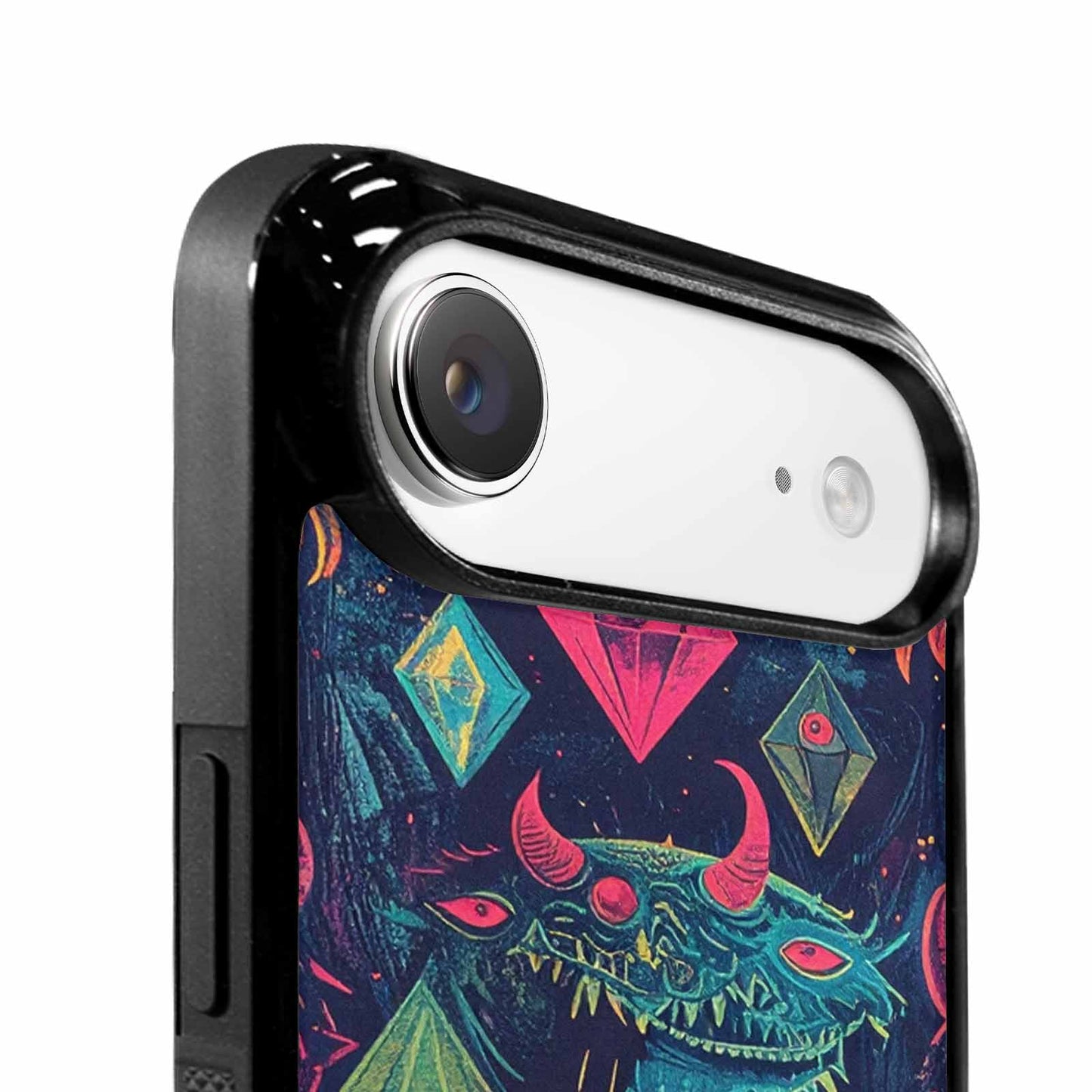 iPhone 17 Air Case — Neon Monsters Diamond Original Art, Custom Designed Case Cover