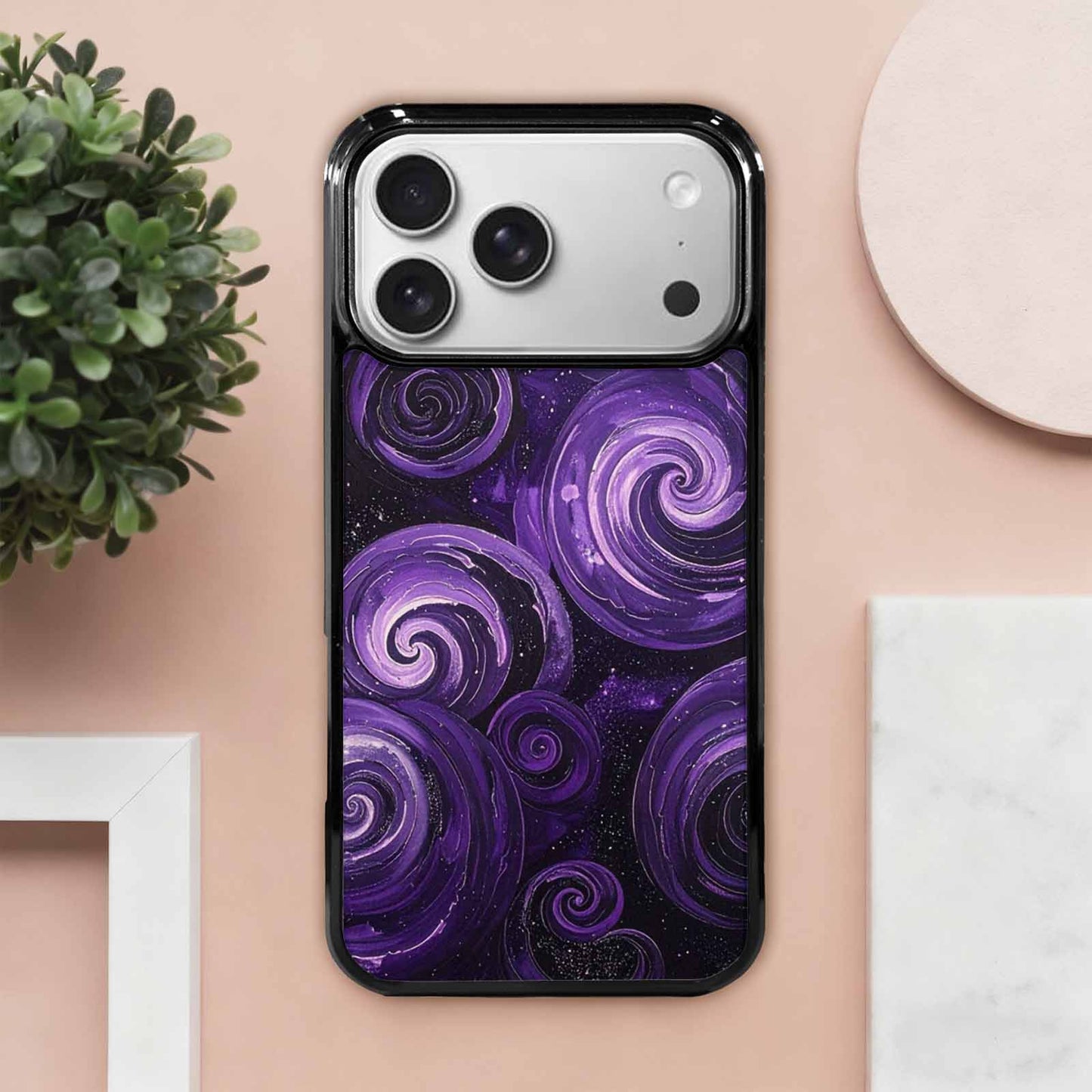 iPhone 17 Pro Max Case — Seamless Repeating Pattern Of Galaxy Space, Custom Made Phone Cover
