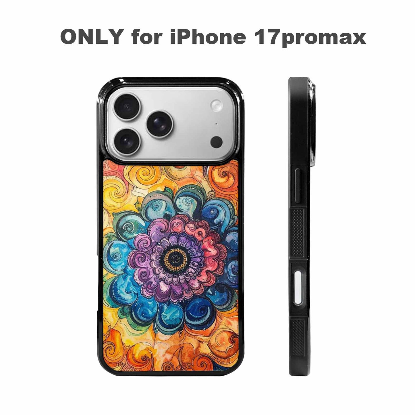 iPhone 17 Pro Max Case — Tie Dye Swirls (black Tie Dye, Unique Phone Case Design