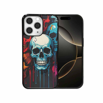 iPhone 15 Pro Max Case — Dripping Skulls Collage Custom, Personalized Phone Case