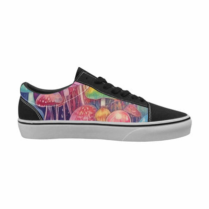 WOMEN'S Mushrooms  Tie Dye Lace-Up Canvas Melting Art Sneakers