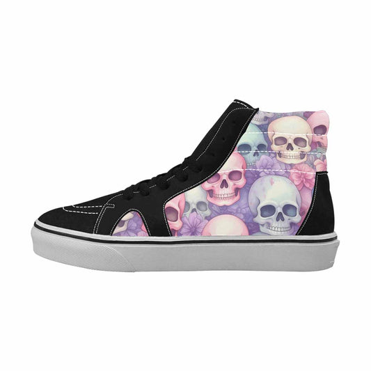 WOMEN'S Skulls - Pastel High Top Canvas Grunge Sneakers