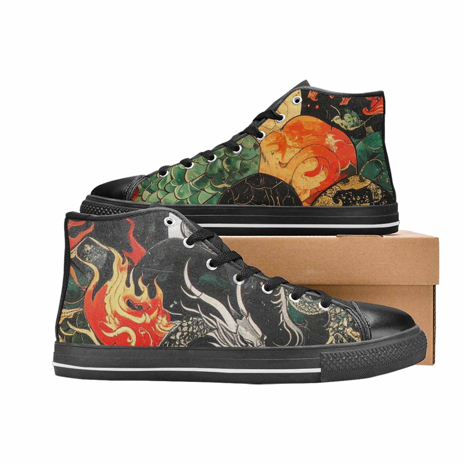 MEN'S Dragon Scale Fantasy High Top Canvas Vivid Sneakers
