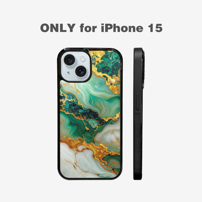 iPhone 15 Case — Marble Gold, Personalized Phone Case