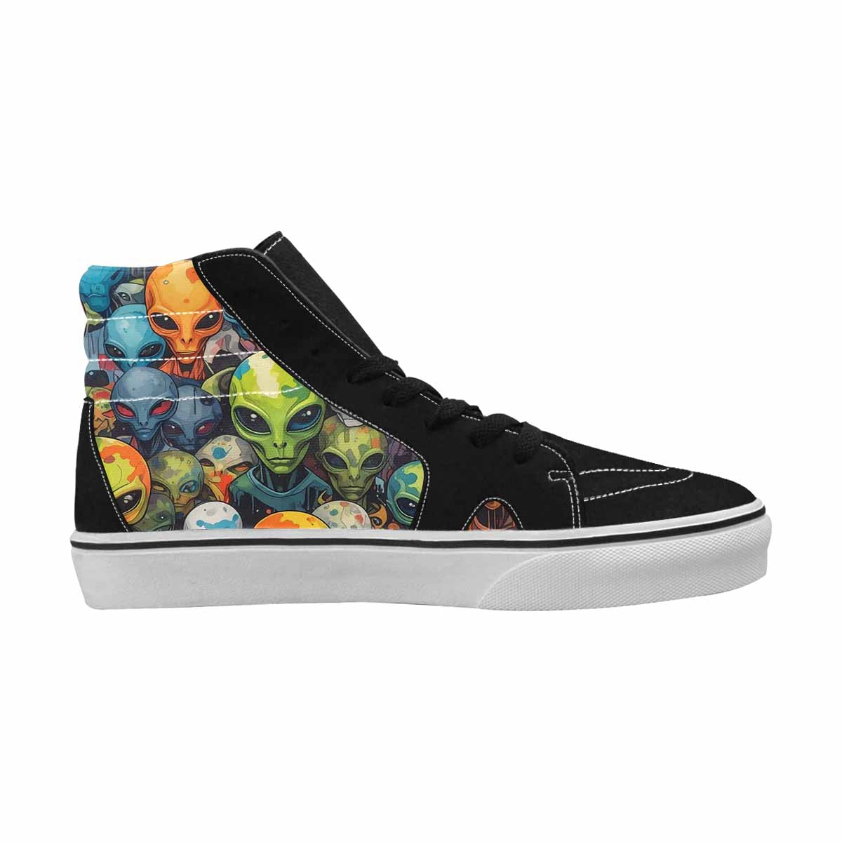 MEN'S Aliens × Camo Aliens High Top Canvas Vibrant Chaos Sneakers