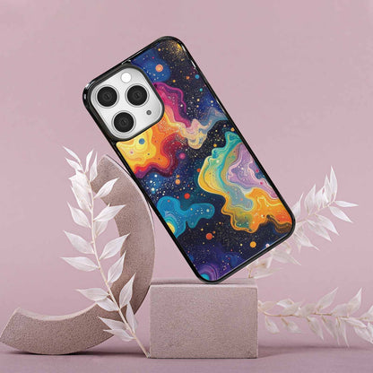 iPhone 15 Pro Max Case — Galaxy Art Colorful Cosmic Dust Small, Customized Protective Case