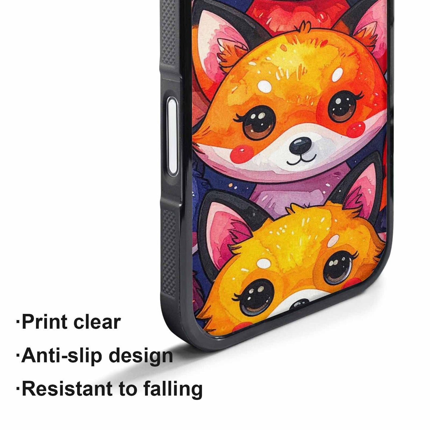 iPhone 17 Pro Max Case — Watercolor Kawaii Fox Watercolor Abstract, Custom Designed Case Cover