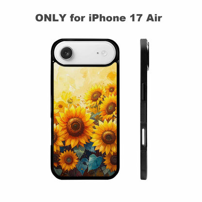 iPhone 17 Air Case — Full Color Vibrant Sunflower Burst Floral, Custom Art Phone Cover
