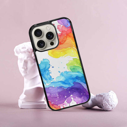 iPhone 16 Pro Case — Watercolor Splash Abstract Pattern Seamless Repeat, Unique Phone Case Design