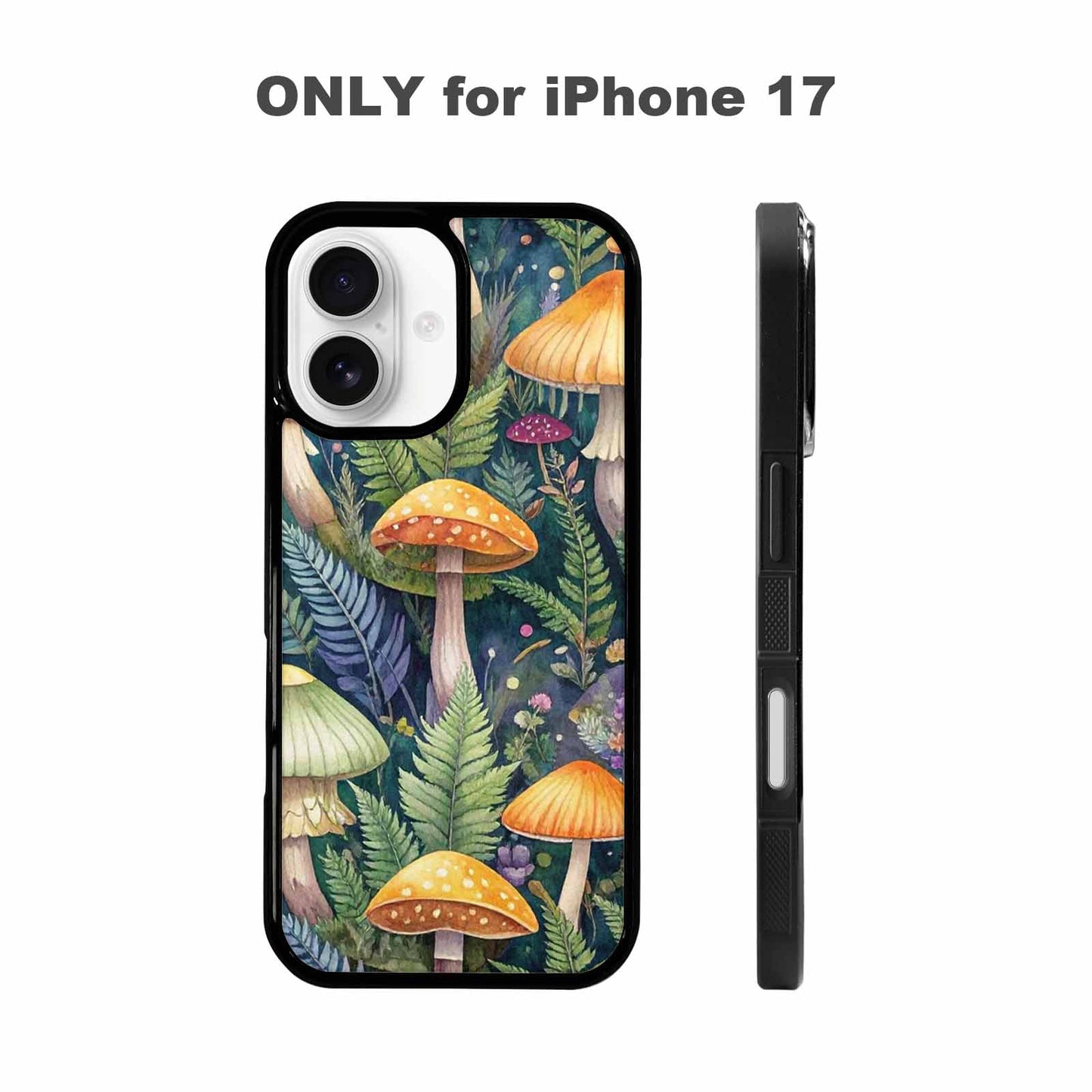 iPhone 17 Case — Mushrooms Botanicalmushrooms P Floral, Custom Art Phone Cover