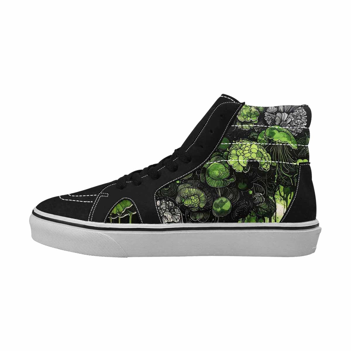 MEN'S Sea Creature Burst High Top Canvas Dark Academia Custom Sneakers