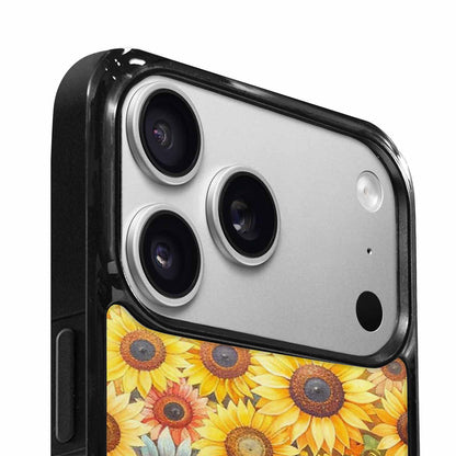 iPhone 17 Pro Case — Full Color Vibrant Sunflower Burst Floral, Custom Printed Phone Case