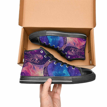 WOMEN'S Galaxy Snake Print High Top Canvas Y2K Sneakers