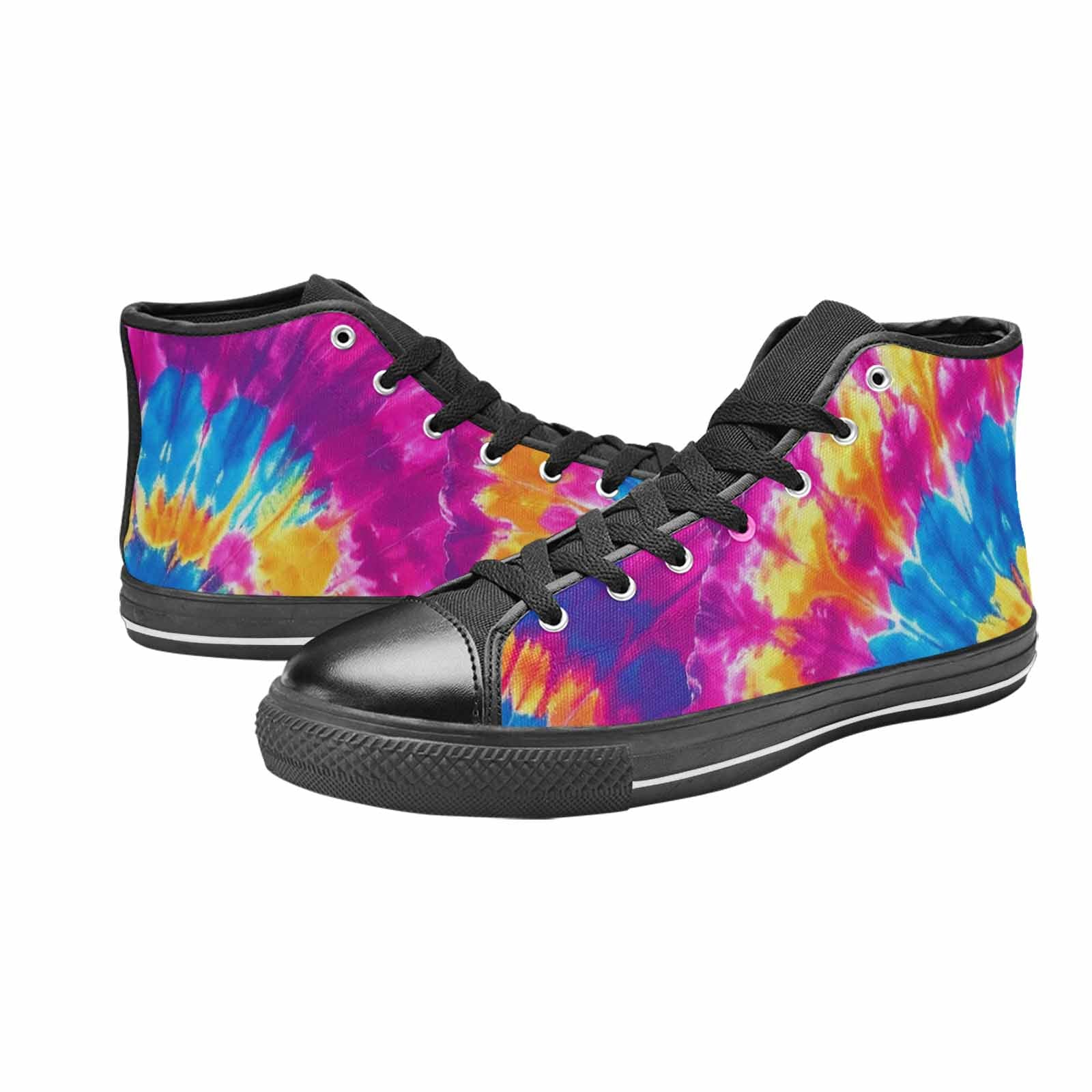 WOMEN'S Tie Dye Spiral High Top Canvas Aesthetic Shoes