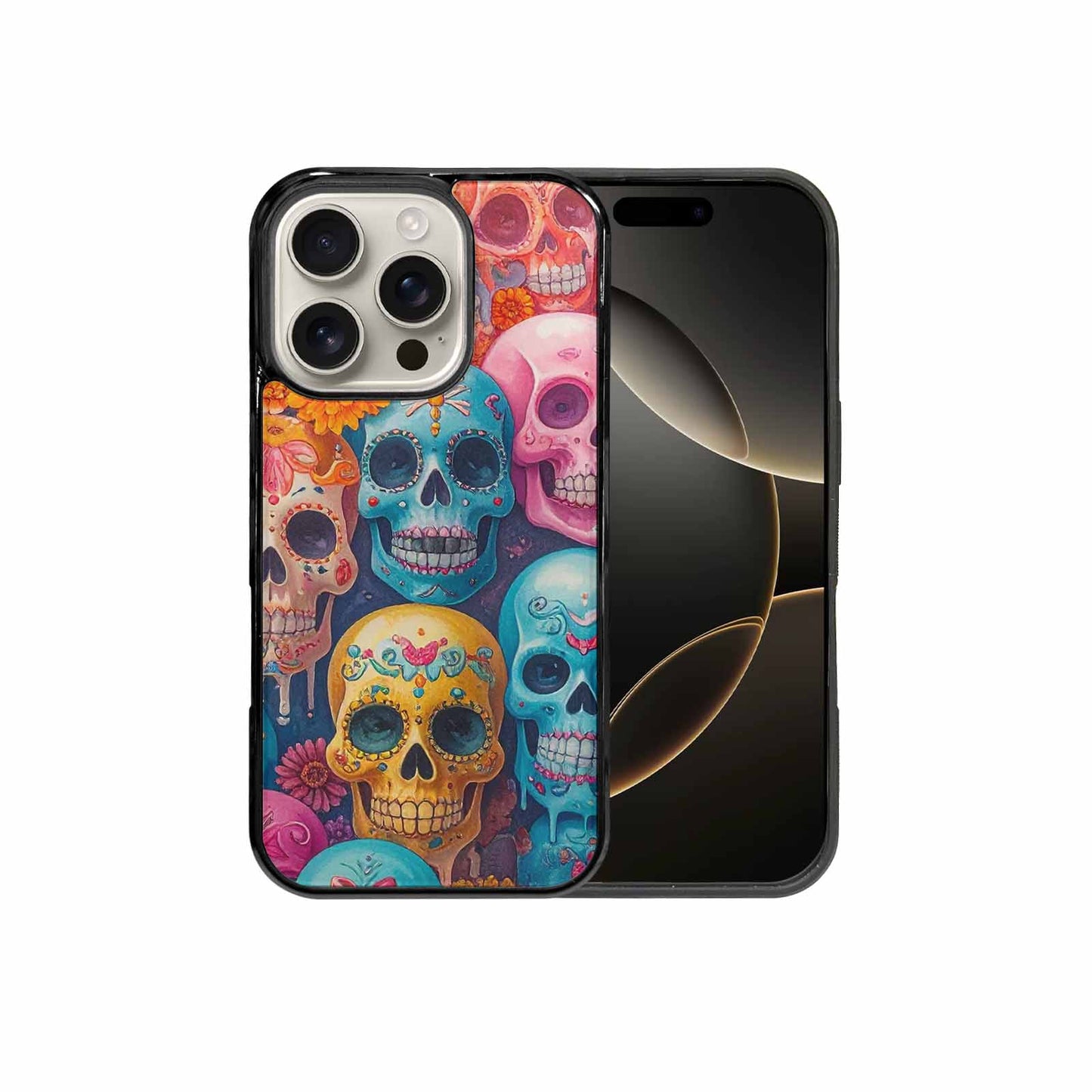 iPhone 16 Pro Case — Sugar Skullsmelting Sugar Skulls, Unique Phone Case Design