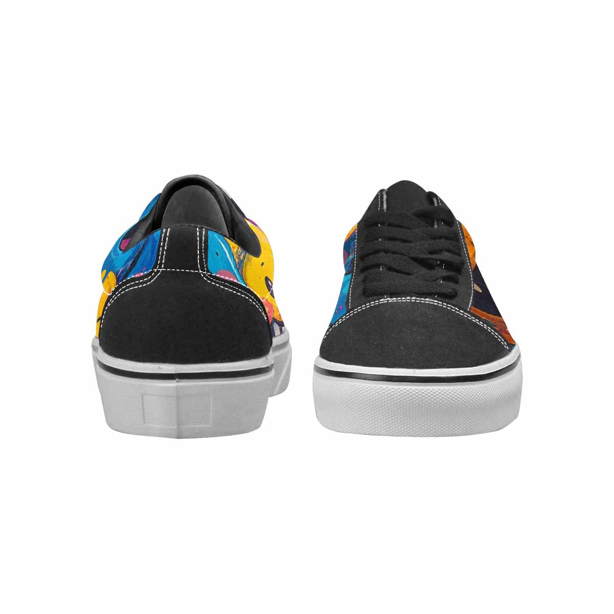 WOMEN'S Melting Moon Smiley Lace-Up Canvas Dreamcore Custom Shoes