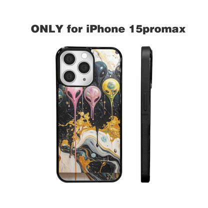iPhone 15 Pro Max Case — Aliens Marblemelting Aliens Pa, Custom Print Case Cover