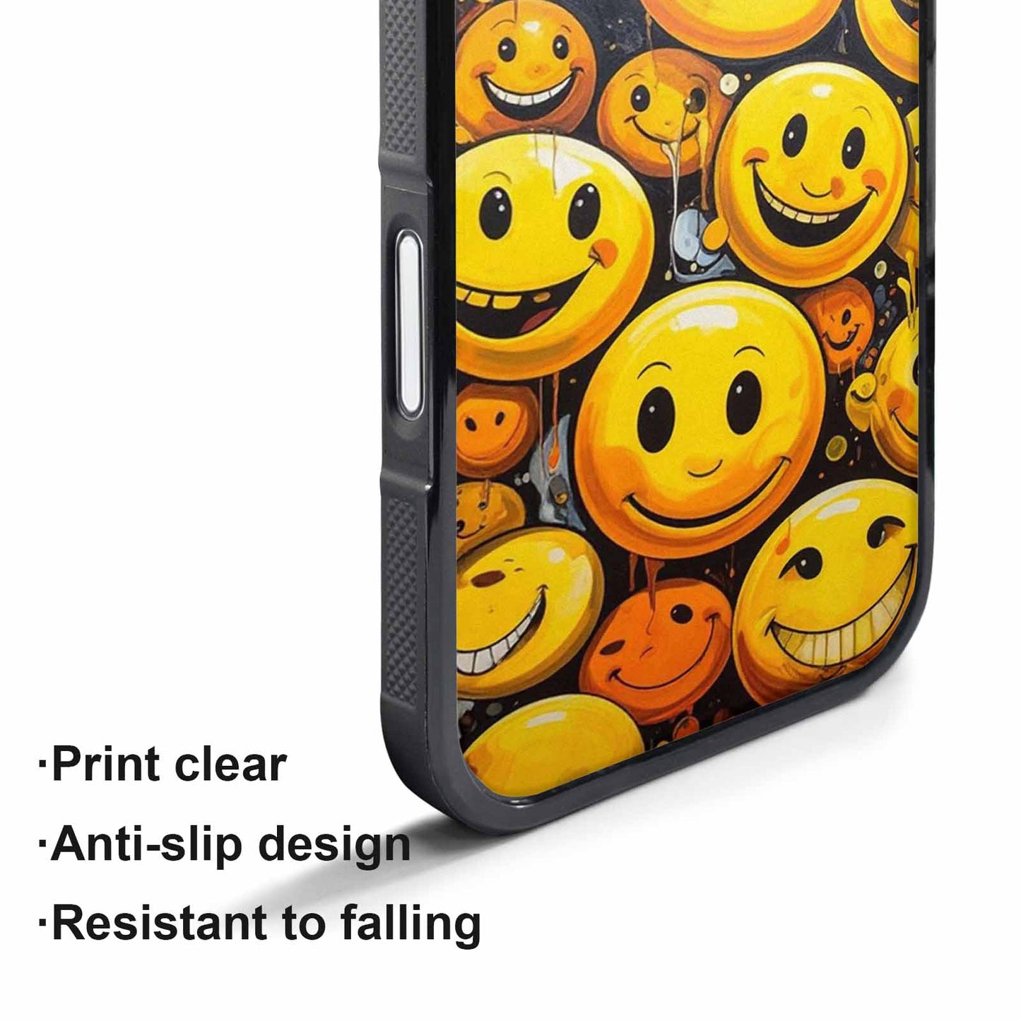 iPhone 17 Pro Case — Melting Moon Smiley Yellow Version Original, Customized Protective Case