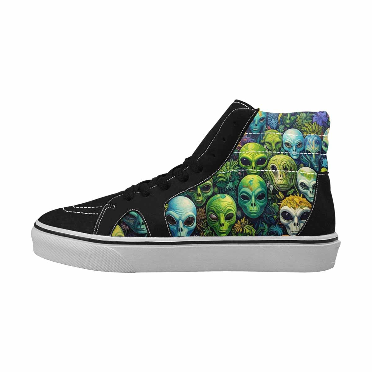 MEN'S Aliens High Top Canvas Surreal Custom Shoes