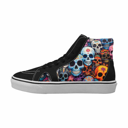MEN'S Skulls (general) Skulls High Top Canvas Cottagecore Sneakers
