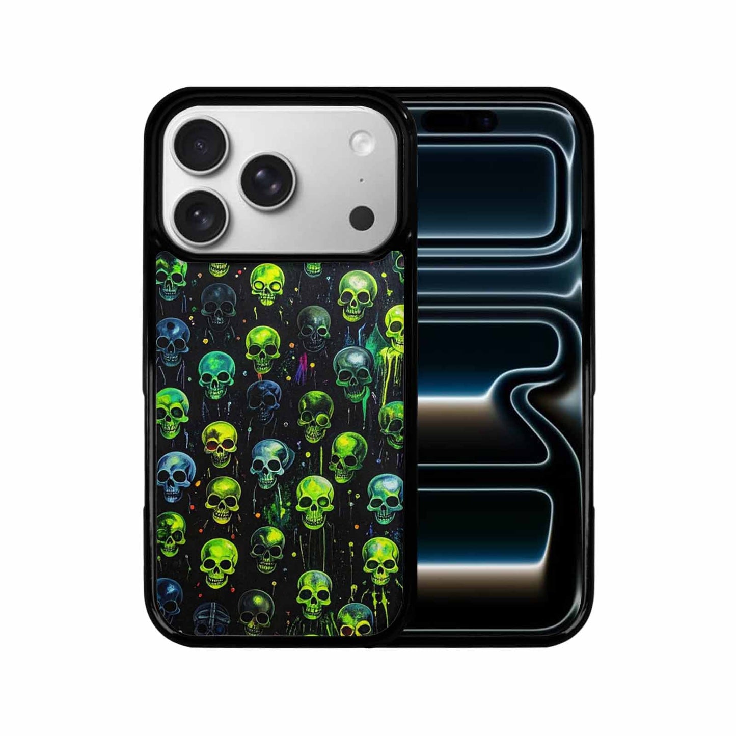 iPhone 17 Pro Case — Skeletons Neon Green Glowskele Egb Original, Unique Phone Case Design